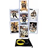 Boston Bruins Legends: Bobby Orr, Ray Bourque, Phil Esposito, Patrice Bergeron, Johnny Bucyk, Cam Neely, Brad Marchand, and Tuukka Rask ASSORTED Hockey Stars & GOATs Trading Card & Wristbands Gift Pack
