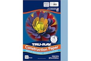 Tru-Ray® Construction Paper, 50% Recycled, 9" x 12", Sky Blue, Pack Of 50