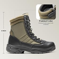 NORTIV 8 Men's Military Tactical Work Boots Side