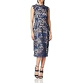 Dress The Population Womens Claudette Lace Sheath Midi Dress