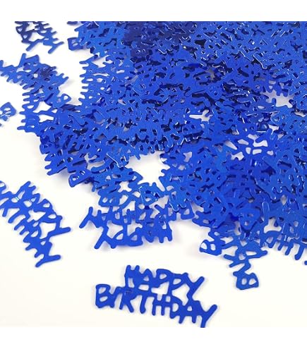 EMAAN Silver Happy Birthday Confetti Metal Foil Confetti Sequins, Party Table Scatter Decoration Exquisite Birthday Party (Silver