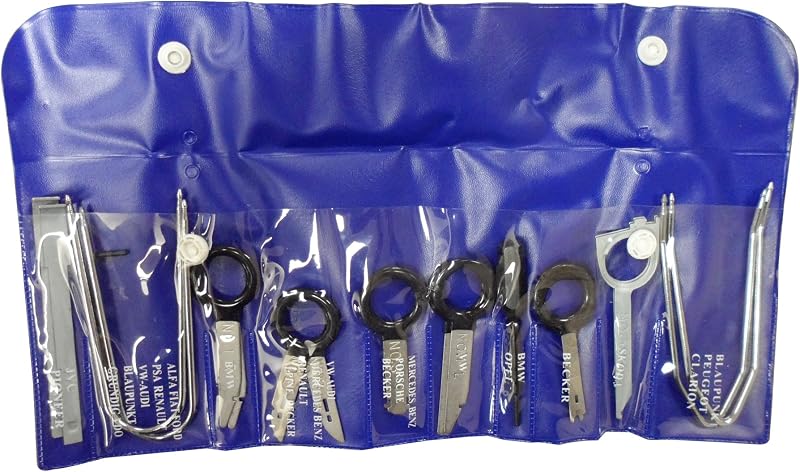 Toolzone AU041 Car CD Radio Removal Key Tool Set 20-Piece Black