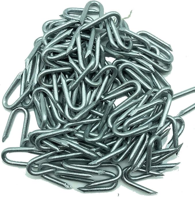 Pack of 120, 30mm Galvanised Chicken Wire Presser Staples, U Nails 520g Bag Amazon.co.uk DIY