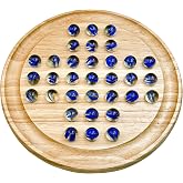 WOWME Wooden Solitaire Board Game | For Family Game Night, Strategy Game,Classic Game,1 Player Game