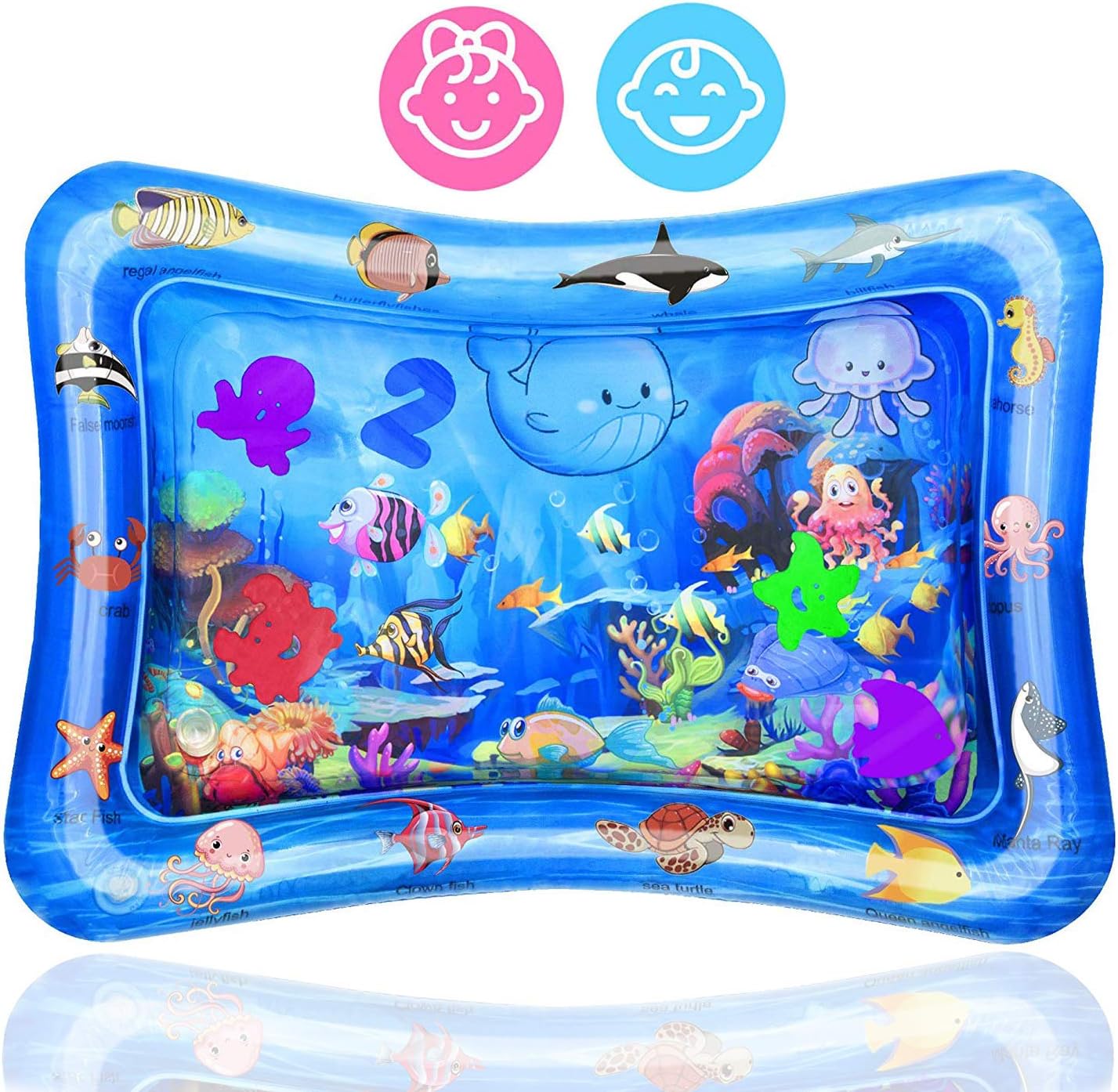 Tummy Time Water Mat Inflatable Play Mat Perfect Sensory Toys for Baby
