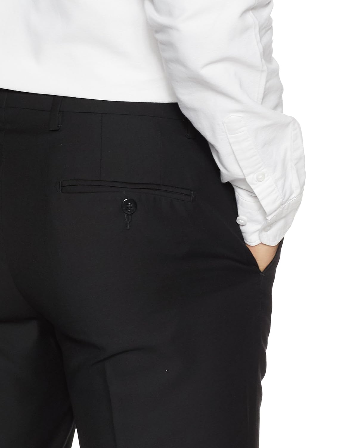 louis philippe men's relaxed fit formal trousers