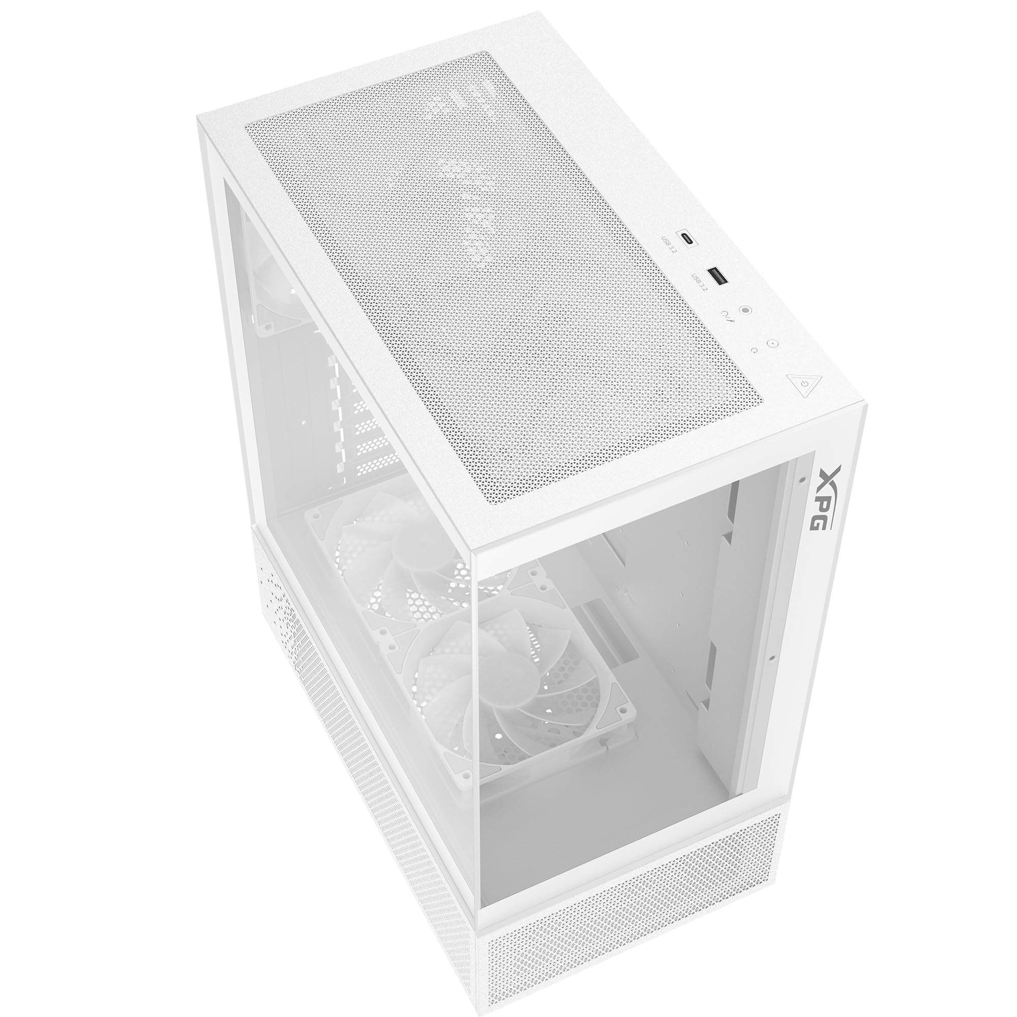 XPG Invader X Mini White ATX Mid Tower PC Case with 5 X ARGB Fans, VGA Support Up to 330mm, CPU Cooler Support Up to 166mm - INVADERXMINIMT-WHCWW 5