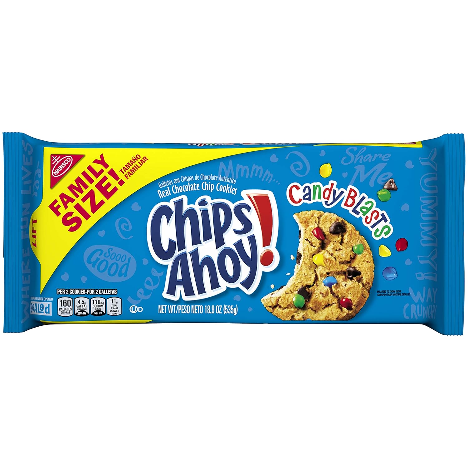Chips Ahoy! Candy Blast Family Size Cookies, 1 18.9oz. Pack