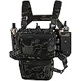 VOTAGOO Chest Rig-Tactical Chest Rig，Molle Modular Micro Fight Chest Rigs Adjustable&Detachable with 5.56/7.62 Magazine Pouch