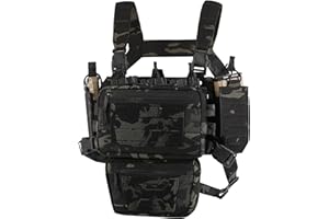 VOTAGOO Chest Rig-Tactical Chest Rig，Molle Modular Micro Fight Chest Rigs Adjustable&Detachable with 5.56/7.62 Magazine Pouch