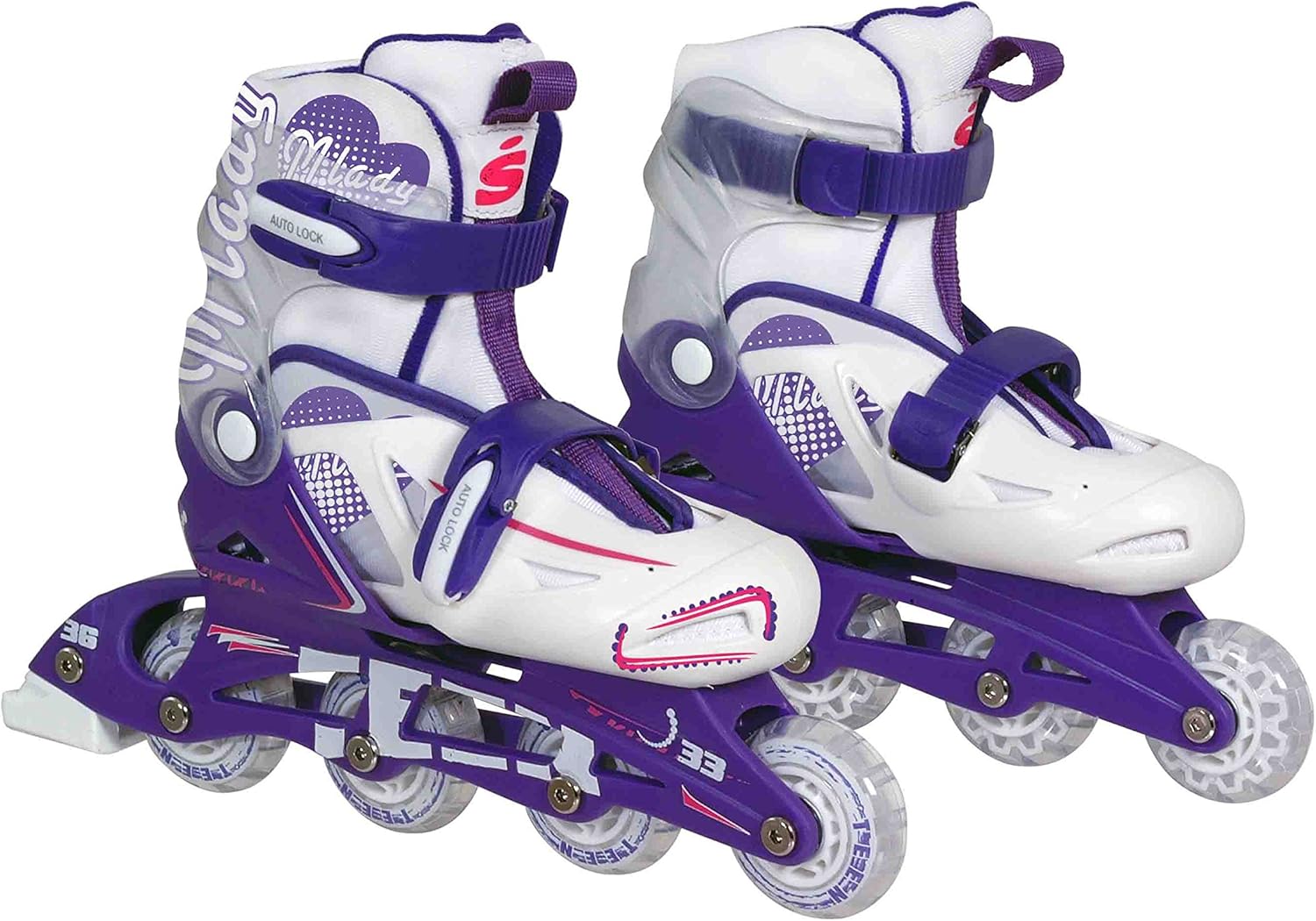 StreetTeens CSL16MD33 Rollers en Ligne réglable Fille, Blanc Amazon