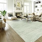 BILEEHOME Sage Green Area Rug 5x7,Boho Abstract Washable Neutral Cottagecore Rugs for Living Room,Light Green and Cream Beige