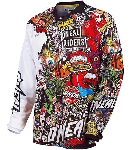 Maglia O'Neal Element Jersey - Per Motocross E Enduro | Tessuto Traspirante Con Protezione Gomiti - Foto 3