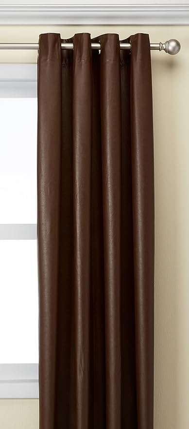 Amazon Com United Curtain Lthg108br Leather 8 Grommet Window