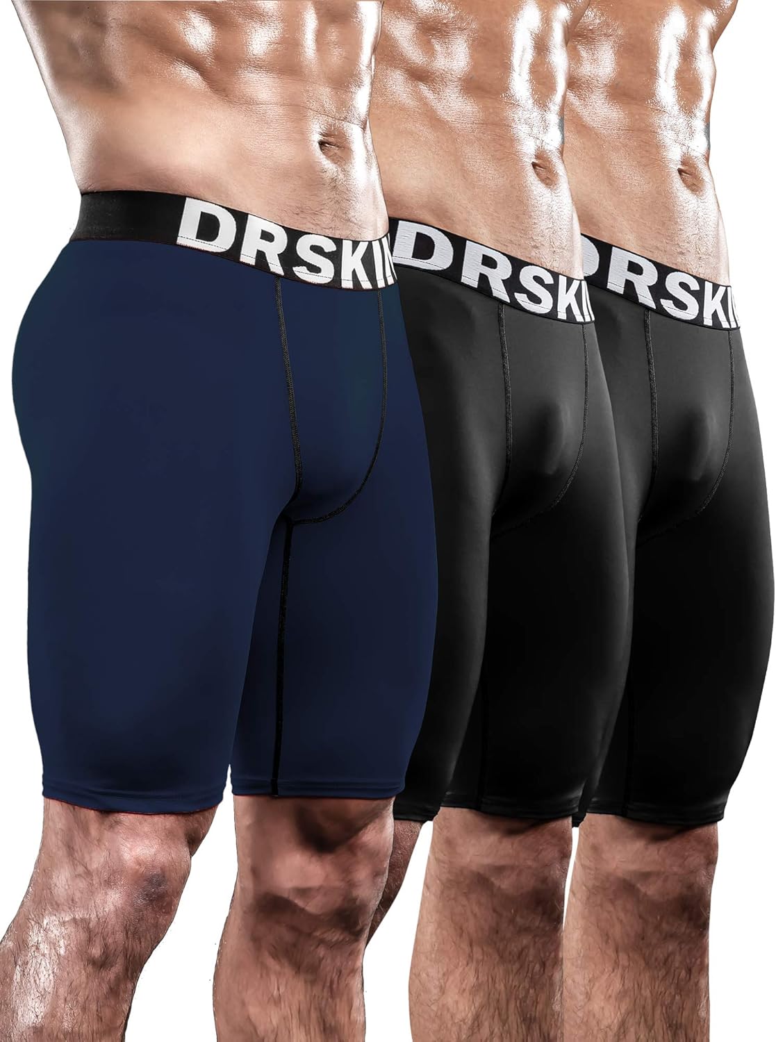 DRSKIN Men's 1 or 3 Pack Compression Shorts Sports Running Cool Dry Tights Pants Leggings Active Baselayer Rashguard: Clothing