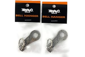 Bravo Bells – Skull Wing Bell Hanger Accessory for Motorcycle Riders – Universal Fit with Split Ring – 2-Pack