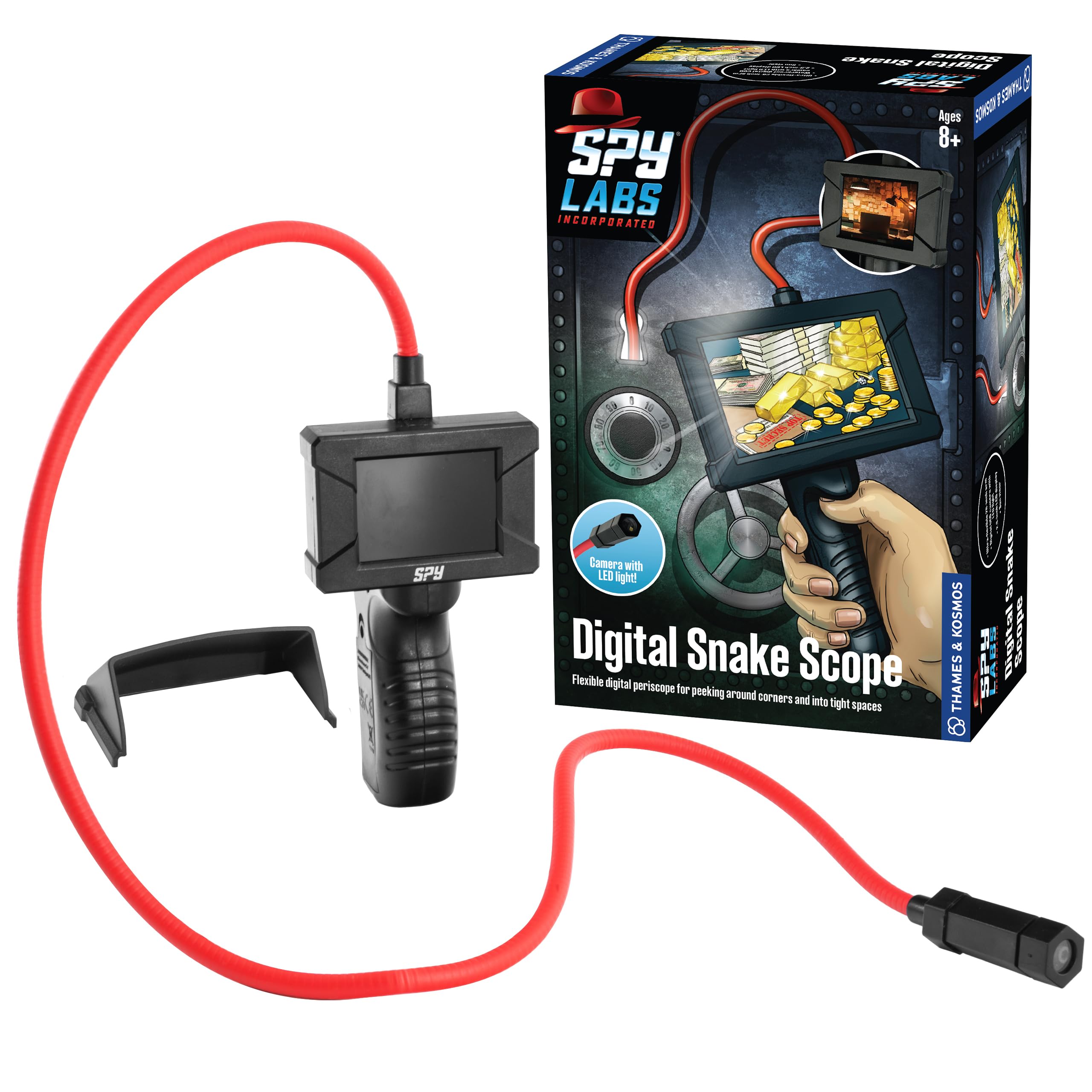 Thames & Kosmos Spy Labs Inc: Digital Snake Scope | Detective Toy for Boys & Girls Ages 8+ | Flexible 26-inch Digital Periscope Camera for Discreet Pretend Play Investigations