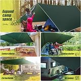 Bessport Camping Tent Tarp 3x4m Waterproof PU3000mm with Eyelets & Stakes view 6
