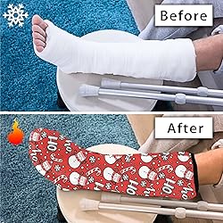 LedBack Christmas Cast Sock Cover for Foot Kids Leg
