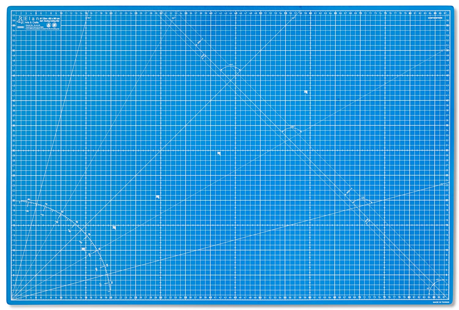 Elan A1 Cutting Mat Blue, 5-Ply Hobby Board for Crafts 90X60 CM, Large Self Healing Cutting Mat A1, Large Craft Board for Sewing & Quilting