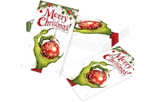 JeVenis 40 PCS Christmas Guest Napkins Christmas Disposable Paper Napkins Snowflake Xmas Tree Decorative Winter Cocktail Gues