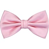 Branduce Mens Solid Color Adjustable Pre-tied Bow Tie for Men Party Wedding