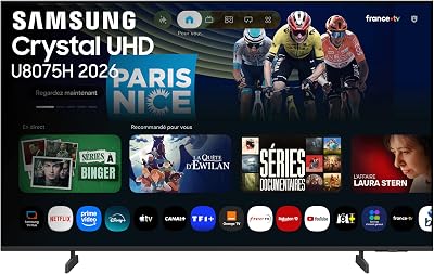 TV 55U8075H Crystal UHD 4K 55 pouces (138 cm) Smart TV 2026