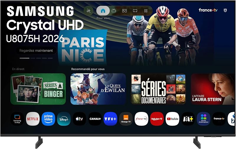 TV 55U8075H Crystal UHD 4K 55 pouces (138 cm) Smart TV 2026