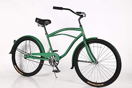 moving beach herren cruiser bike coral 26 stahlrahmen 1 gang singlespeed fahrrad mit coaster bremsen und kickstand breite reifen gepolsterter breiter sattel und weiche griffe mit federung amazon de sport freizeit