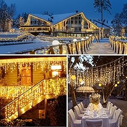 Icicle Lights Outdoor - 33 FT 384 LED Icicle