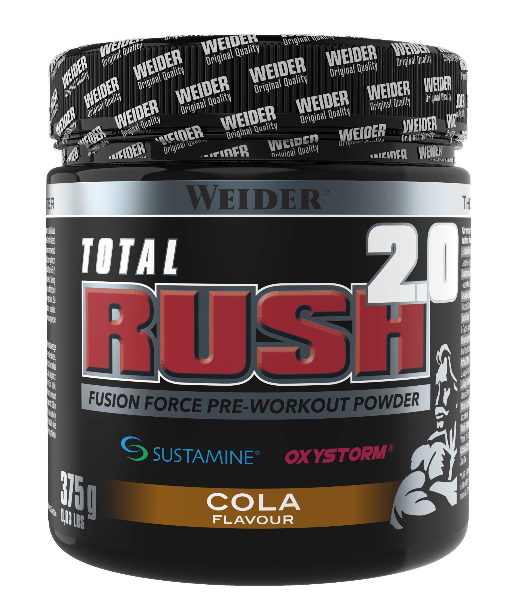 Weider Total Rush 2.0 Pre-Workout Formula, Cola, The Legal Pre-Workout, Focus + Power, Serious Pump, 15 servings