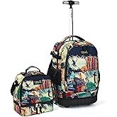 Tilami Rolling Backpack 19 inch with Lunch Bag Wheeled Laptop Backpack (Car Trip)