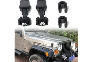 sukemichi OEM TJ Hood Latches, Original Factory Hood Latch Kit for 1997-2006 Jeep Wrangler TJ Accessories, 1 Pair, Black
