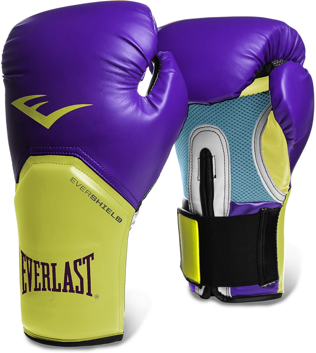 Amazon Com Everlast Pro Style Elite Training Gloves Purple Yellow Sports Outdoors