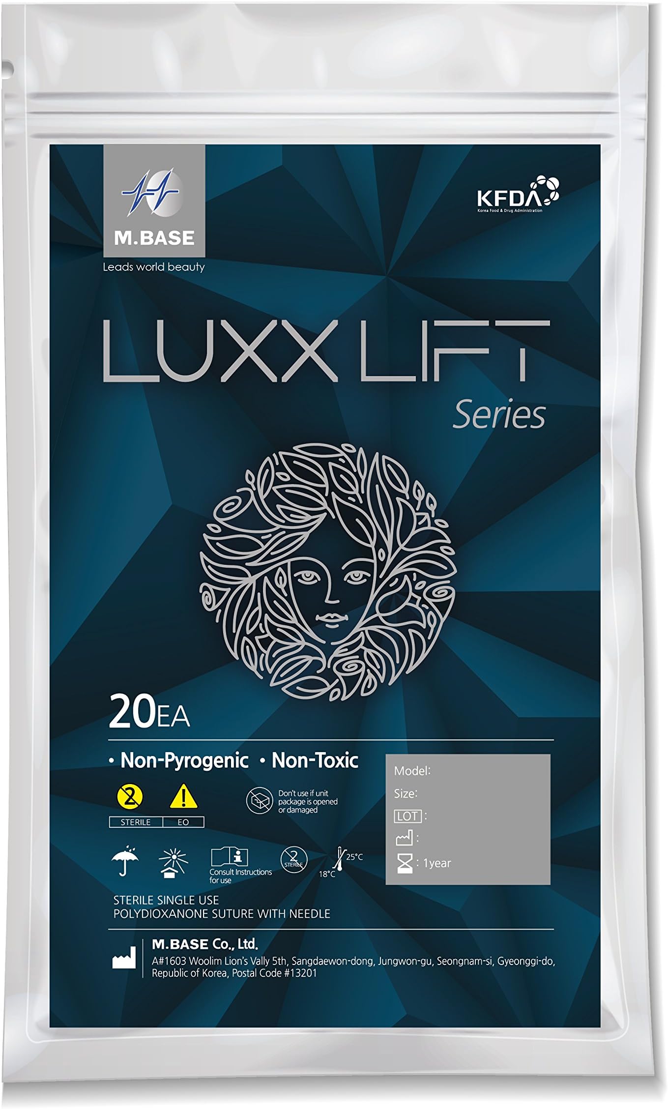 Luxx LN Double Arm PDO Thread/Special Eye Lifting/U-Cog/10Pcs(5Pack)/Korea Made (19G100mm)