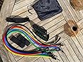 Dalephoric Kit Elastique Musculation, Bande de Resistance Musculation de 5 Niveaux avec 5 Elastique Sport, Sangles de Cheville, Poignées et Ancrage de Porte, Resistance Band pour Fitness, Pilates