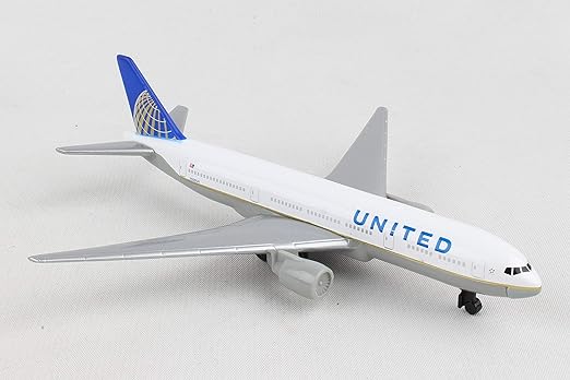 united airlines toy plane set