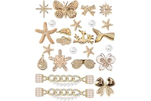 COYWX Cute Butterfly Shoe Charms for Women, Jewels Flower Charms for Girls,Pearl Shoe Chain Purple