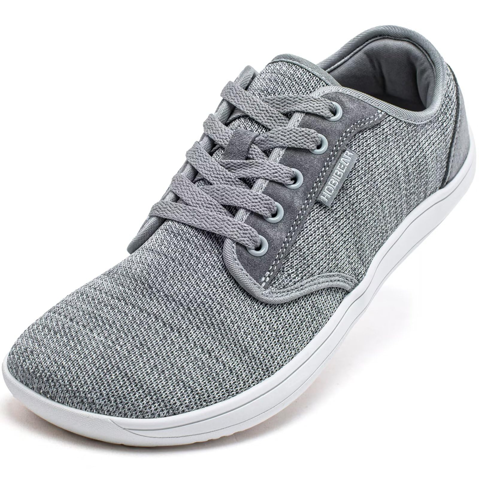 Photo 1 of HOBIBEAR Barefoot Minimalist Shoes Womens Mens | Zero Drop | Wide Width Fashion Sneaker Light Grey,Women 10/Men 9