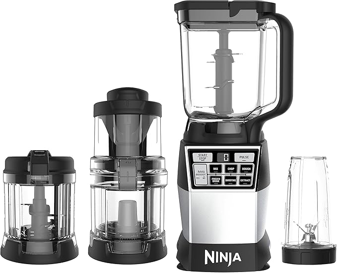Ninja 4in1 Blender and Food Processor System, 1200Watt AutoiQ Base