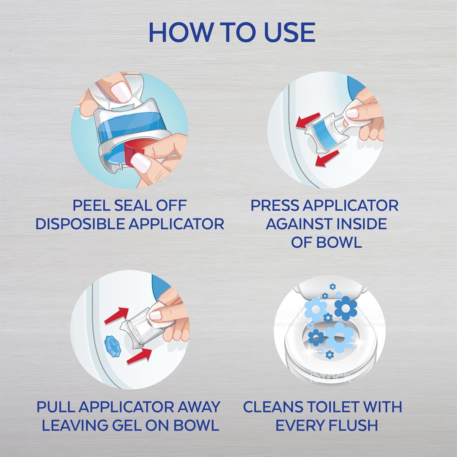 Lysol Automatic Toilet Bowl Cleaner, Click Gel, Lavender Fields, 6 Count: Health & Personal Care