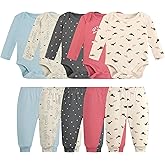 Baby Newborn Layette 10-Piece Clothing Sets Soft Cotton Bodysuits Pants Sets for Baby Boys Girls Toddler Unisex