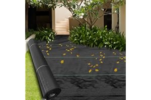 BADAO 4FTx300FT 3.2oz Weed Barrier Landscape Fabric Heavy Duty Geotextile Fabric,Woven Weed Control, Ground Cover,and More for Landscaping,and Gardening -Perfect for Driveway, Garden,and Weed Blocker Fabric