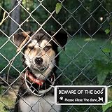 Svalor Beware of The Dog Sign 2 Pack Aluminium 3.5x9.8 inches Rustproof UV view 6