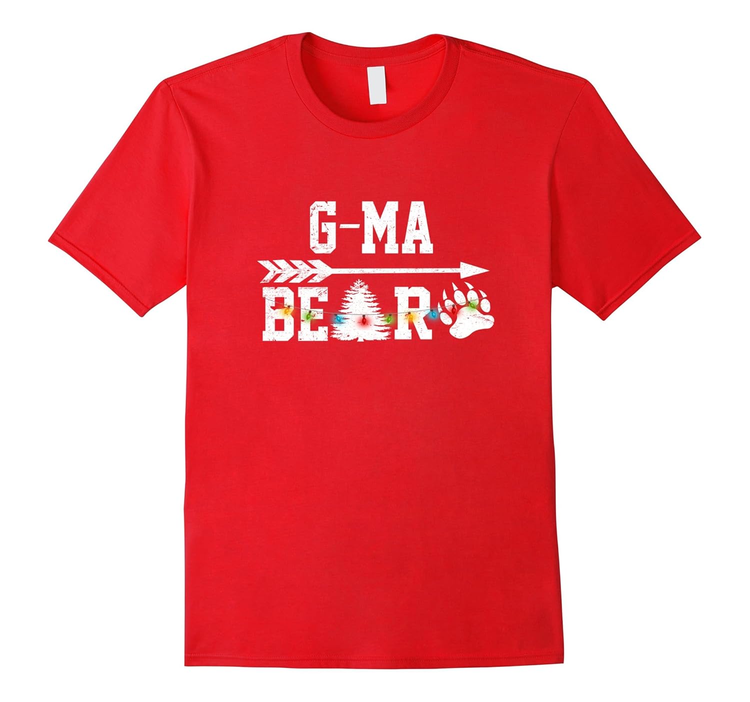 Claw G-Ma Bear Christmas Pajamas Maching Awesome Tshirt-Rose