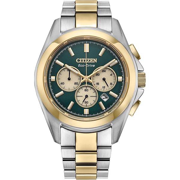 Amazon.com: Citizen Eco-Drive Tsuki-yomi A-T Green Dial Super