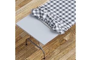 Sorfey Tablecloth -Fitted with Elastic, Vinyl with Flannel Back, Fits for Table 60"x 30" Rectangle,Water Proof, Easy to Clean