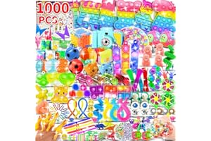 BICMAN 1000pcs Party Favors Goodie Bags for Kids, Fidget Toys Pack, Stocking Pinata Stuffers, Birthday Gifts, Classroom Prize, Treasure Box, Carnival Prizes, Easter Eggs Fillers
