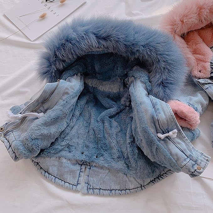 infant jean jacket with fur