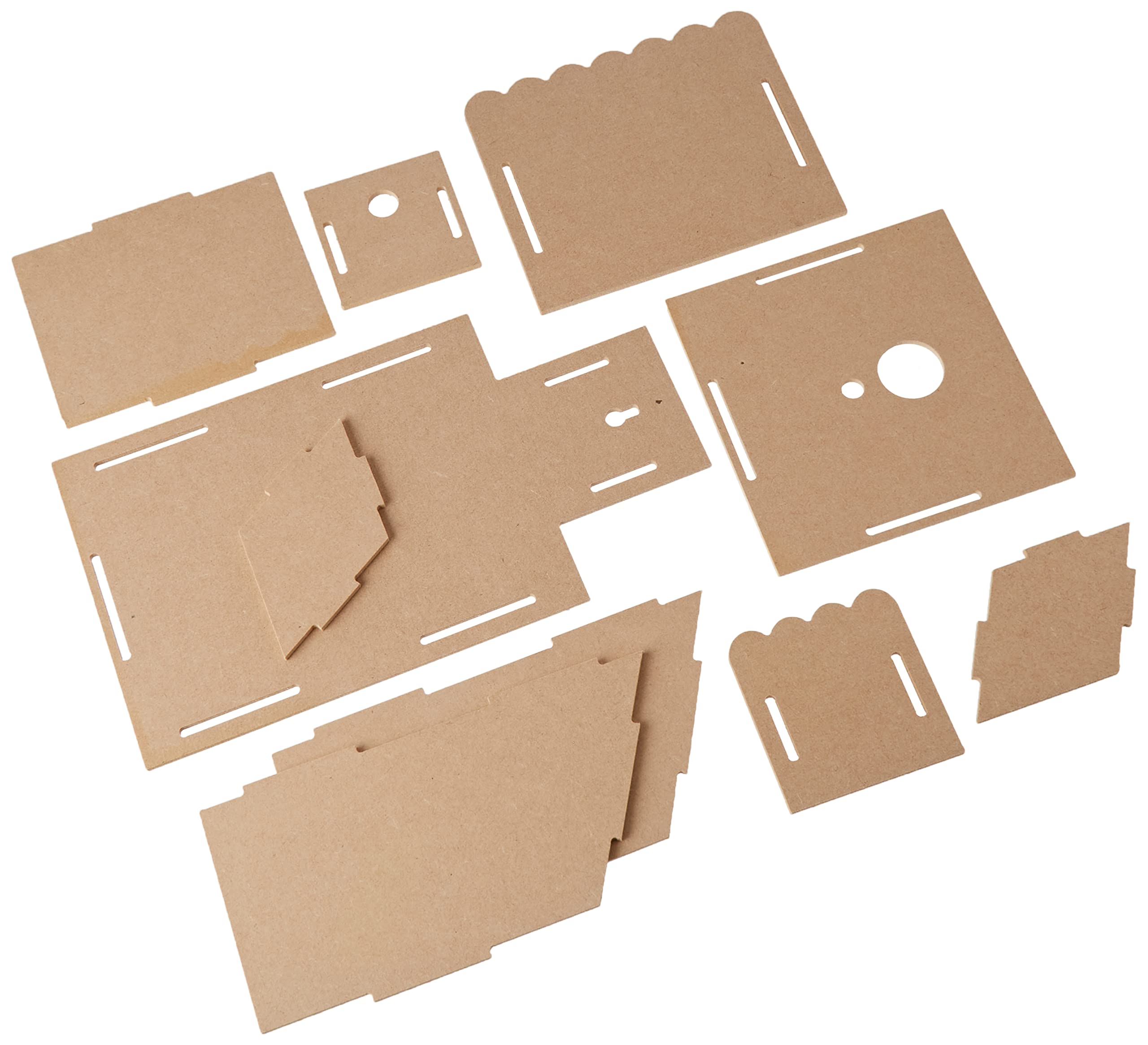 CreaPlaisir Wooden Bird House to Decorate Brown Medium